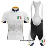 2020 Maillot Ciclismo Italie Blanc Manches Courtes et Cuissard (3)